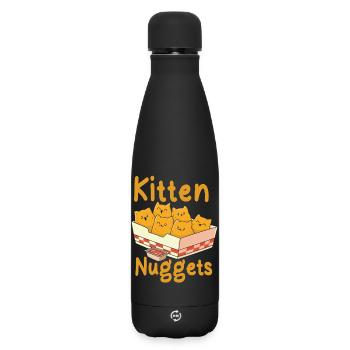 Kätzchen-Nuggets - Matte Thermosflasche 500 ml - Schwarz - Vorne
