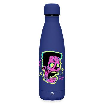 Néon Zombie Screamer Pop Art - Bouteille isotherme SOFT TOUCH 500 ml - bleu foncé  - Devant