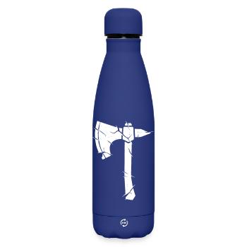 Wikinger Axt Mosaik Splitter Fantasy - Matte Thermosflasche 500 ml - Dunkelblau  - Vorne