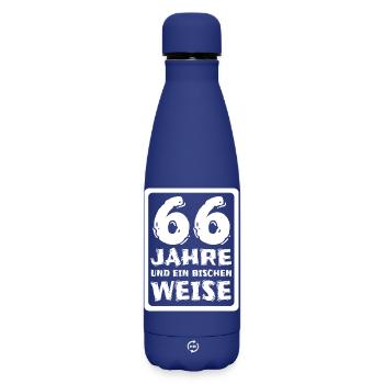 Proverb 66 - Matte Insulated Water Bottle 500 ml - dark blue  - Front