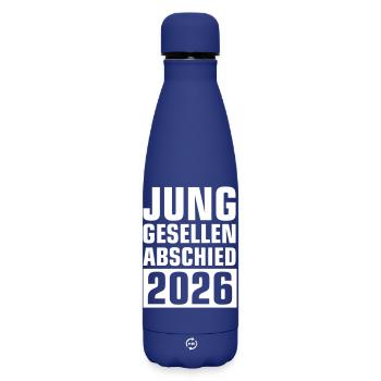 Junggesellenabschied 2026 - Matte Thermosflasche 500 ml - Dunkelblau  - Vorne