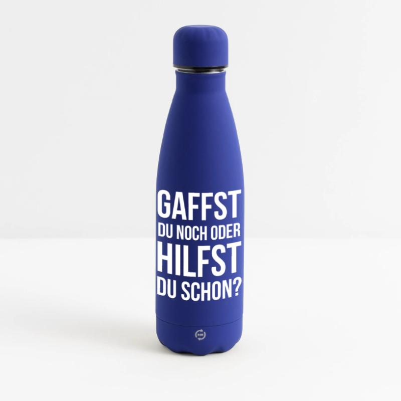 Gaffst du noch oder hilfst du schon? Matte Panorama Thermosflasche 500 ml