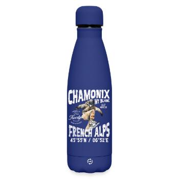 Skateboarding Chamonix Mont Blanc - Matte Thermosflasche 500 ml - Dunkelblau  - Vorne