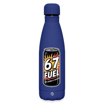 67 Fuel Energy Can 67 Caffeine Power - Matte Insulated Water Bottle 500 ml - dark blue  - Front