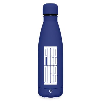 free jazz typography design. Ideal gift for modern - Matte Insulated Water Bottle 500 ml - dark blue  - Front