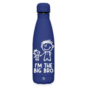 Big Brother Statement Bro Sibling Love - Matte Insulated Water Bottle 500 ml - dark blue  - Front
