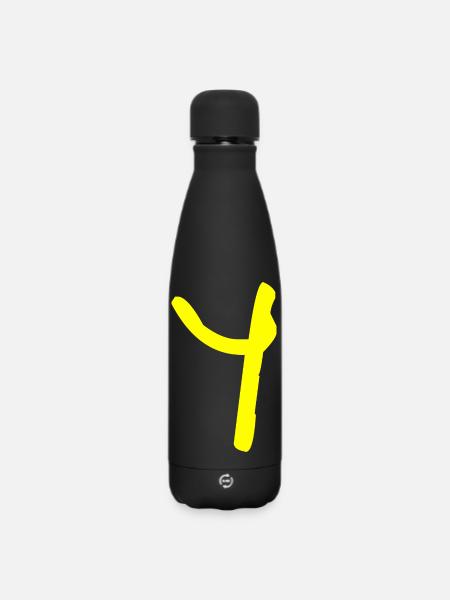 Buchstabe Y - Matte Thermosflasche 500 ml - Schwarz