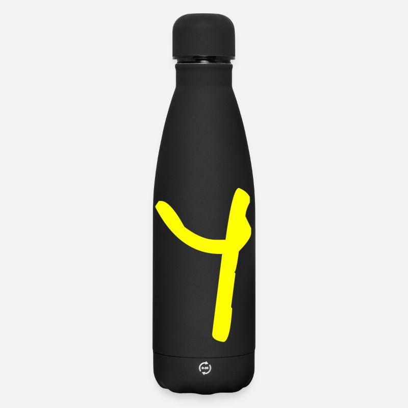 Buchstabe Y - Matte Thermosflasche 500 ml - Schwarz