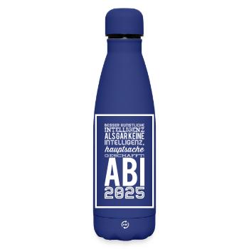 ABITUR - Matte Thermosflasche 500 ml - Dunkelblau  - Vorne