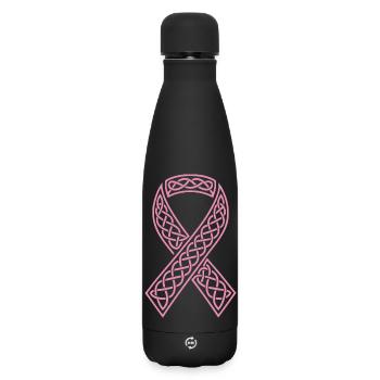 Ruban Celtique Rose à Nœud - Bouteille isotherme SOFT TOUCH 500 ml - noir - Devant