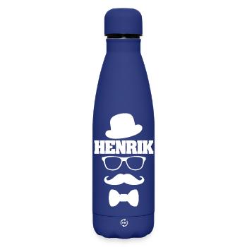 Henrik - Matte Thermosflasche 500 ml - Dunkelblau  - Vorne