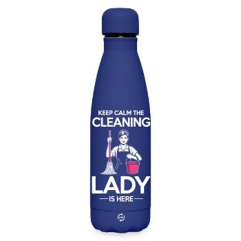 Femmes fières Femmes de Ménage Professionnelles du Ménage Mesdames - Bouteille isotherme SOFT TOUCH 500 ml - bleu foncé  - Devant