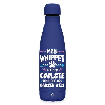 Dicton de chien whippet - Bouteille isotherme SOFT TOUCH 500 ml - bleu foncé  - Devant