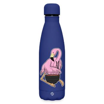 Cuisson de ramen pour Chef Flamant Rose - Bouteille isotherme SOFT TOUCH 500 ml - bleu foncé  - Devant