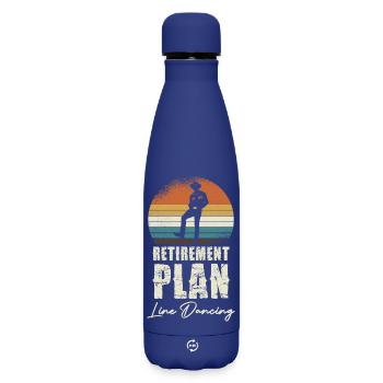 Coucher de soleil de la danse en ligne à la retraite - Bouteille isotherme SOFT TOUCH 500 ml - bleu foncé  - Devant