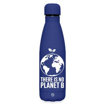 There is no plan B, climate protection - Matte Insulated Water Bottle 500 ml - dark blue  - Front