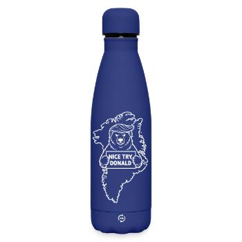 Groenland : Bien essayé, Donald - Bouteille isotherme SOFT TOUCH 500 ml - bleu foncé  - Devant