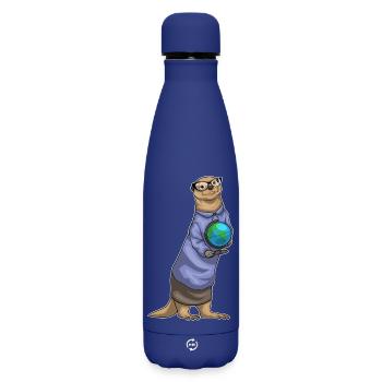 Otter Story Teacher School - Matte Insulated Water Bottle 500 ml - dark blue  - Front