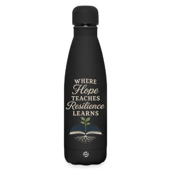 Personnel pour l'enseignant en éducation alternative Deuxième - Bouteille isotherme SOFT TOUCH 500 ml - noir - Devant