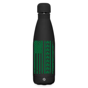 Jour de la Saint-Patrick du trèfle américain aux États-Unis - Bouteille isotherme SOFT TOUCH 500 ml - noir - Devant