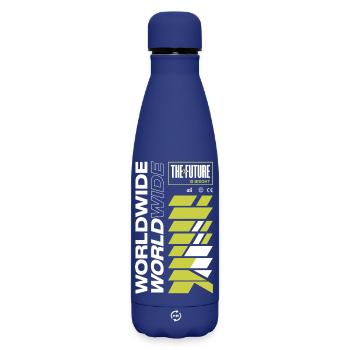 Zukunft Strahlend Muster - Matte Thermosflasche 500 ml - Dunkelblau  - Vorne