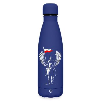 Minimal Husaria Rider - Matte Thermosflasche 500 ml - Dunkelblau  - Vorne