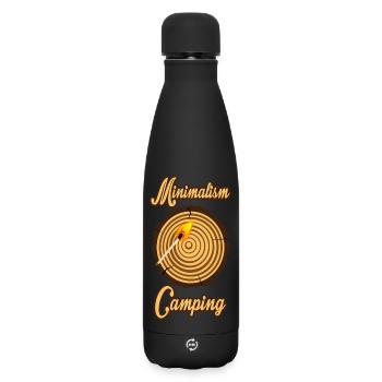 Camping Minimal - Matte Insulated Water Bottle 500 ml - black - Front