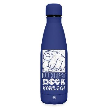 Du Kiffst doch Heimlich - Matte Thermosflasche 500 ml - Dunkelblau  - Vorne