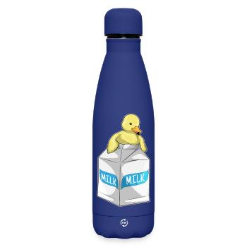 Lait de canard - Bouteille isotherme SOFT TOUCH 500 ml - bleu foncé  - Devant