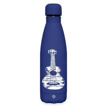 Ukulele Skizze - Matte Thermosflasche 500 ml - Dunkelblau  - Vorne