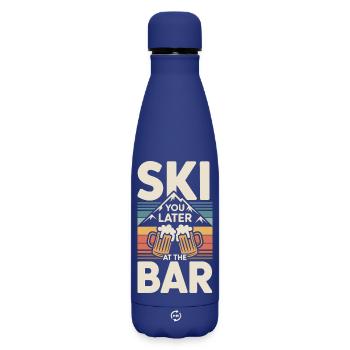 Ski You Later At The Bar Skifahren Apres Ski Bar - Matte Thermosflasche 500 ml - Dunkelblau  - Vorne