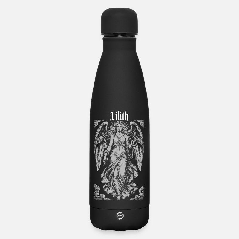 Lilith Angel Gothic Reverie - Matte Thermosflasche 500 ml - Schwarz