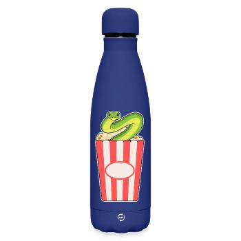 Maïs soufflé serpent - Bouteille isotherme SOFT TOUCH 500 ml - bleu foncé  - Devant