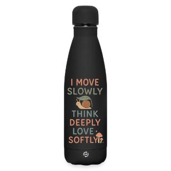Neurodivergent introvert - Matte Insulated Water Bottle 500 ml - black - Front