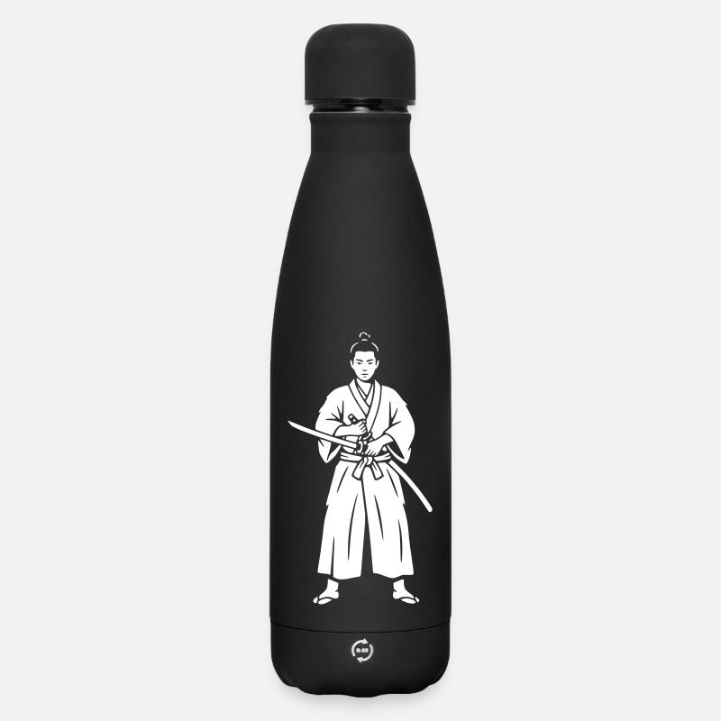 Katana de concentration de Iaido du Samouraï - Bouteille isotherme SOFT TOUCH 500 ml - noir