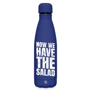 Now We Have The Salad - Matte Insulated Water Bottle 500 ml - dark blue  - Front