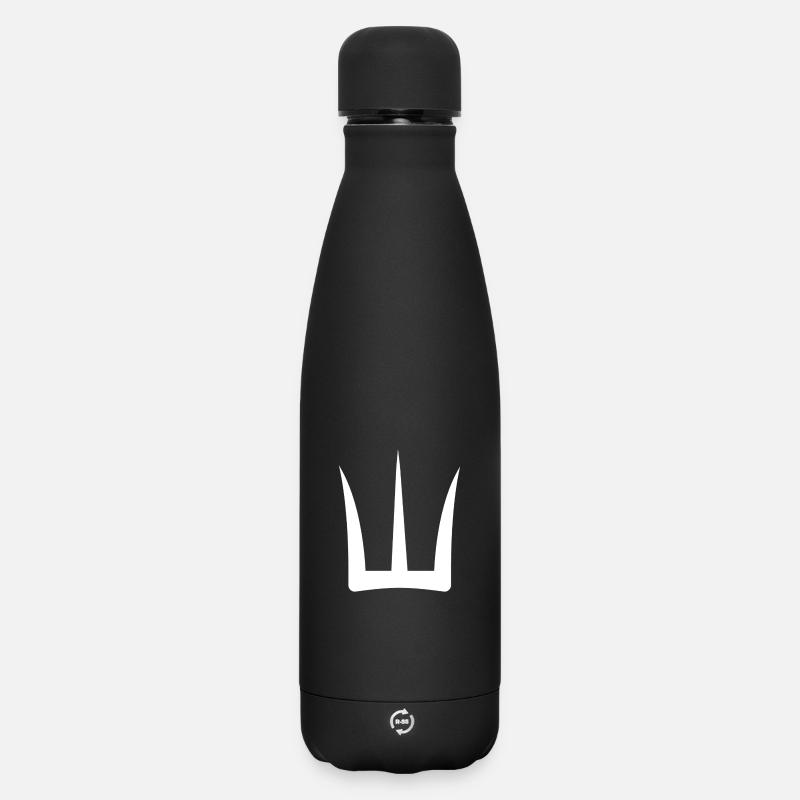 Trident Blanc - Bouteille isotherme SOFT TOUCH 500 ml - noir