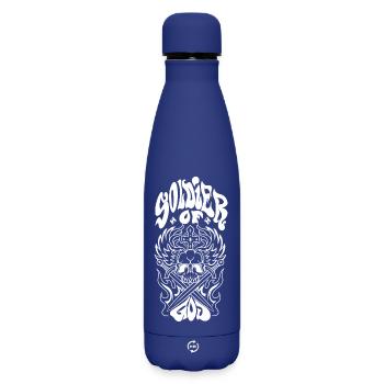 Soldier Of God - Matte Insulated Water Bottle 500 ml - dark blue  - Front