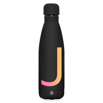 J - Matte Thermosflasche 500 ml - Schwarz - Vorne