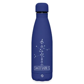 Sagittarius - Sagittarius Zodiac Sign - Matte Insulated Water Bottle 500 ml - dark blue  - Front