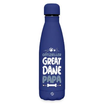 Officiel Papa Dogue - Bouteille isotherme SOFT TOUCH 500 ml - bleu foncé  - Devant