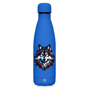 Wolf - Matte Thermosflasche 500 ml - Königsblau - Vorne
