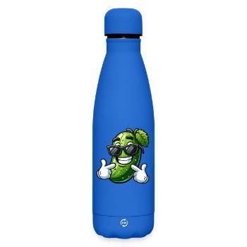 Coole Gurke Cartoon Sonnenbrille Sommer Spaß - Matte Thermosflasche 500 ml - Königsblau - Vorne