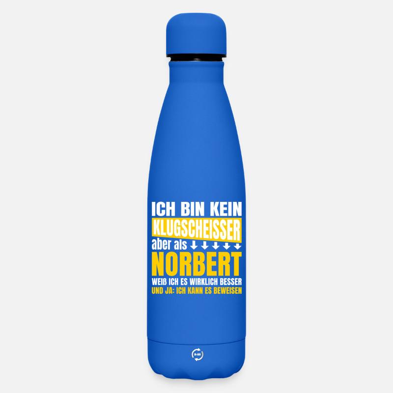 Je ne suis pas un Norbert malin - Bouteille isotherme SOFT TOUCH 500 ml - bleu roi
