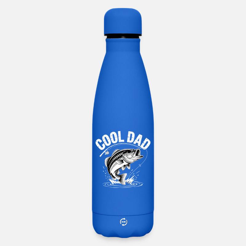 Papa Pêcheur Cool - Bouteille isotherme SOFT TOUCH 500 ml - bleu roi