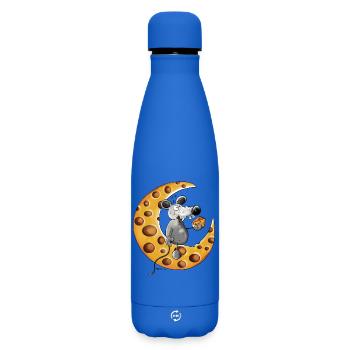 The Mouse Love Cheese - Matte Insulated Water Bottle 500 ml - royal blue - Front