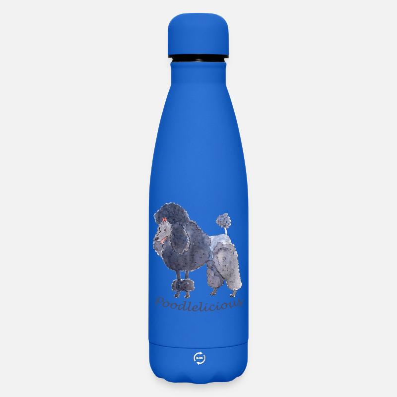 Caniche caniche Puddel - Bouteille isotherme SOFT TOUCH 500 ml - bleu roi