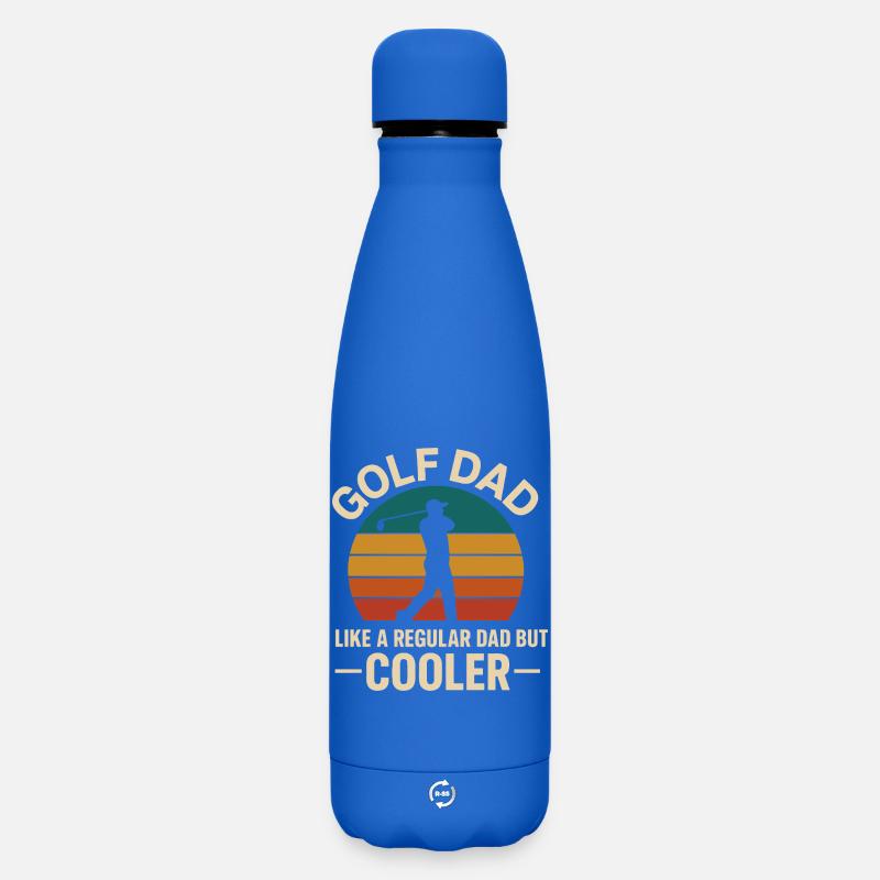 Golf Dad Rétro Coucher de soleil Design - Bouteille isotherme SOFT TOUCH 500 ml - bleu roi