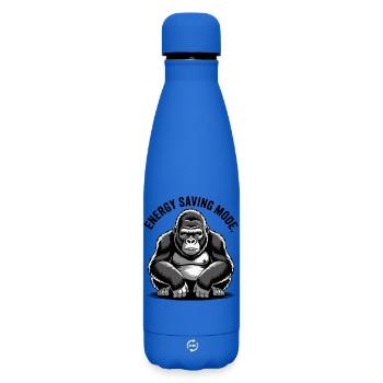 Gorilla Energy Saving Mode - Matte Insulated Water Bottle 500 ml - royal blue - Front