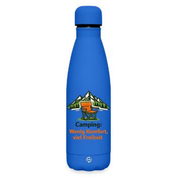 Camping: Wenig Komfort, viel Freiheit - Matte Thermosflasche 500 ml - Königsblau - Vorne